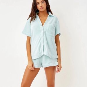 Frankie’s Bikinis terry SET in Celeste